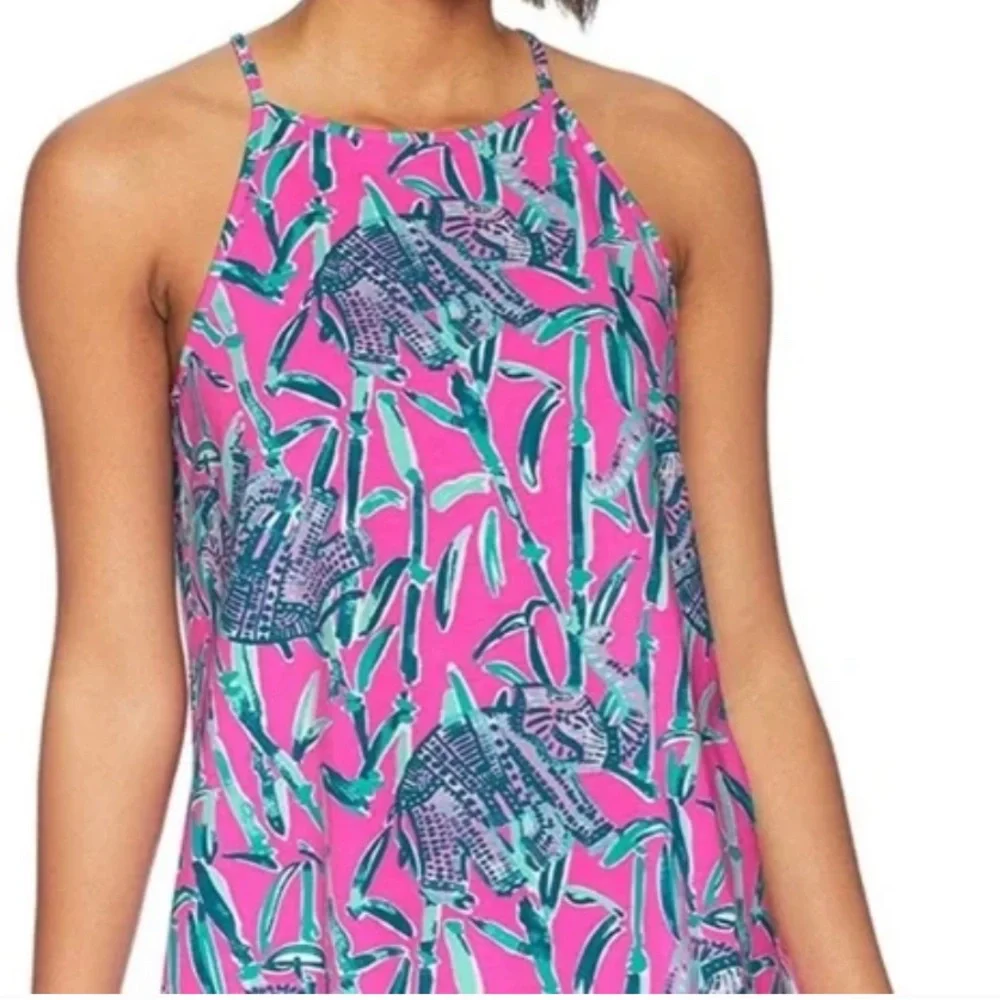 Lilly Pulitzer pink elephant print sleeveless top - Picture 1 of 8